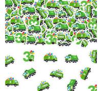 Balterever Garbage Truck 3rd Birthday Decorations 200pcs Trash Truck Birthday Confetti Waste Management Recycling Table Scatters for Waste Management Recycling Party Supplies