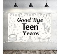 Balterever Goodbye Teen Years Birthday Decorations Goodbye Teen Years Birthday Backdrop 5 * 3 Ft Made in 2005 Cheers to 20 Old Decoration for Twenties Bday Party Supplies