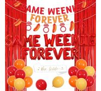 Balterever Same Weenie Forever Bachelorette Decorations for Women Same Weenie Forever Banner Garland Sash Rain Curtain Hot Dog Bachelorette Decors for Hen Bridal Shower Hen Party Supplies