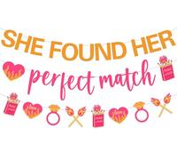Balterever She Found Her Perfect Match Bachelorette Decor Perfect Match Bachelorette Banner Perfect Match Bachelorette Decor Match Made in Heaven Bridal Shower Decor for Engagement Party Supplies