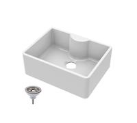 Balterley Traditional Rectangular Single Bowl Fireclay Butler Kitchen Sink - Tap Ledge