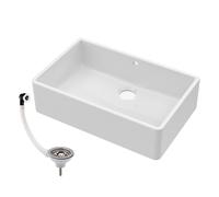 Balterley 1 Bowl Fireclay Butler Sink Overflow Waste 795x500x220mm in White Balterley White