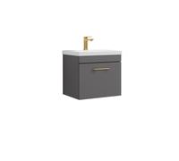 Balterley 1 Drawer Bathroom Wall Hung Vanity Basin Unit Grey 500mm Balterley Grey