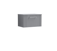 Balterley 1 Drawer Wall Hung Vanity Unit Colour Match Worktop, Grey 600mm Balterley Grey