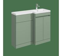 Balterley 1000mm Floor Standing Unit & Right Hand Polymarble Basin - Green Balterley Green