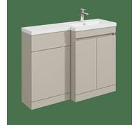 Balterley 1100mm Floor Standing Unit & Right Hand Polymarble Basin - Pebble Grey Balterley Grey