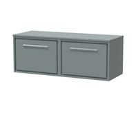 Balterley 1200mm Framed Design Wall Hung Single Drawer Vanity With Worktop - Coastal Grey