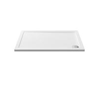 Balterley 1200 x 800 mm Rectangular Shower Tray, Slimline Shower Trays, Durable Stone Resin Base Trays for Bathroom Enclosure Cubicle, Lightweight Rectangular Tray for Wetroom Showers (White)