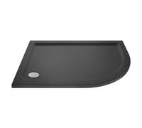 Balterley 1200 x 800 mm Offset Quadrant Shower Tray Right Hand, Slimline Shower Trays, Durable Stone Resin Base Trays for Bathroom Enclosure Cubicle, Lightweight Tray for Wetroom Showers (Slate Grey)