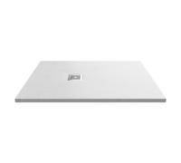 Balterley 1200 x 900 mm Rectangular Shower Tray, Slimline Shower Trays, Durable Stone Resin Base Trays for Bathroom Enclosure Cubicle, Lightweight Rectangular Tray for Wetroom Showers (Slate White)