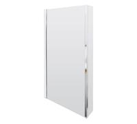 Balterley 1400 x 815 mm L-Shaped Bath Shower Screen, 6mm Chrome Toughened Safety Glass Shower Door Screen with Fixed Return Panel, Reversible Screen Doors for L-Shaped Baths (Chrome)