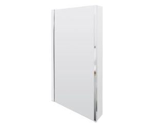 Balterley 1400 x 815 mm L-Shaped Bath Shower Screen, 6mm Chrome Toughened Safety Glass Shower Door Screen with Fixed Return Panel, Reversible Screen Doors for L-Shaped Baths (Chrome)