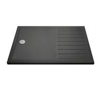 Premium Walk-In Shower Tray 1600mm x 800mm - Slate Grey