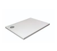 Balterley 1700 x 700 mm Rectangular Shower Tray, Slimline Shower Trays, Durable Stone Resin Base Trays for Bathroom Enclosure Cubicle, Corner Waste Rectangular Tray for Wetroom Showers (White)