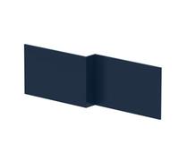 1700mm Edge/Power L Shape Square Front Bath Panel - Matt Midnight Blue