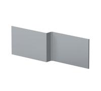 Balterley Front Bath Panel L Shape 1700mm, MDF Bath Panels, Satin Finish Bathroom Front Panels for Bathtub, Water Resistant Side Panel for L-Shaped Bathroom Baths and Soaking Tubs (Grey)