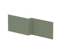 Balterley Front Bath Panel L Shape 1700mm, MDF Bath Panels, Satin Finish Bathroom Front Panels for Bathtub, Water Resistant Side Panel for L-Shaped Bathroom Baths and Soaking Tubs (Green)