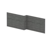 Balterley Wooden Front Bath Panel L Shape 1700mm, Bath Panels, Bathroom Front Panels for Bathtub, Water Resistant Side Panel for L-Shaped Bathroom Baths and Soaking Tubs (Woodgrain Anthracite)