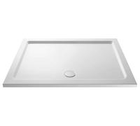 Balterley 1700 x 700 mm Rectangular Shower Tray, Slimline Shower Trays, Durable Stone Resin Base Trays for Bathroom Enclosure Cubicle, Lightweight Rectangular Tray for Wetroom Showers (White)