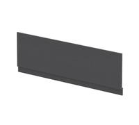 Balterley 1800mm Edge/power Straight Front Bath Panel & Plinth - Textured Woodgrain Graphite Grey