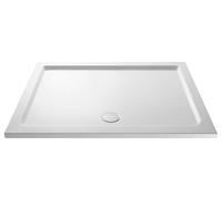 Balterley 1900 x 900 mm Rectangular Shower Tray, Slimline Shower Trays, Durable Stone Resin Base Trays for Bathroom Enclosure Cubicle, Central Waste Rectangular Tray for Wetroom Showers (White)