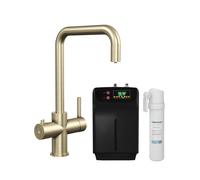 3in1 Instant Hot Water Kitchen Sink Tap Tank Filter Brushed Brass Balterley Metallics One Size