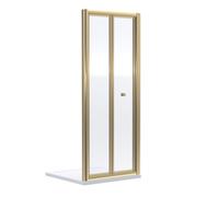 4mm Glass Bi-Fold Shower Door 1900 x 700mm Brushed Brass Balterley Bronze One Size