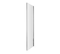 Contemporary 5mm Toughened Safety Glass Side Panel - 800mm - Chrome - Balterley