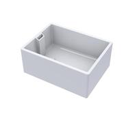 Balterley 615mm Belfast Kitchen Sink Single Bowl with Built-in Weir Style Overflow, Durable Belfast Fireclay White Ceramic Kitchen Sink Bowl, Reversible Farmhouse Sinks - 615 x 462 x 250mm (White)