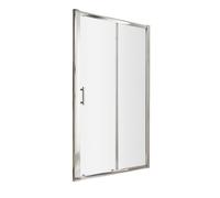 Balterley 6mm Glass Single Sliding Shower Door Chrome 1400mm in Silver Balterley Silver