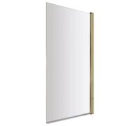 Balterley 790 x 1430mm Bath Shower Screen, Rectangular Shower Screens for Baths, 6mm Toughened Safety Bath Door Screen, 180° Pivot Reversible Door Screens for Straight Baths (Brushed Brass)