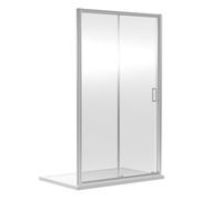 6mm Toughened Safety Glass Reversible Sliding Shower Door - 1200mm - Chrome