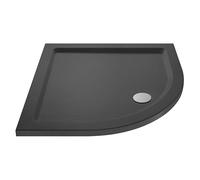 Balterley 700 x 700 mm Quadrant Shower Tray, Slimline Shower Trays, Durable Stone Resin Base Trays for Bathroom Enclosure Cubicle, Lightweight Quadrant Shape Tray for Wetroom Showers (Slate Grey)
