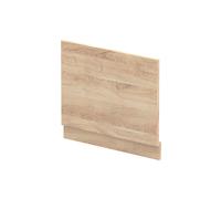 Balterley Wooden Bath End Panel 700mm, End Bath Panels with Plinth, Straight Bathroom Panels for Bathtub, Water Resistant Panel Covering for Bathroom Baths and Soaking Tubs (Bleached Oak)