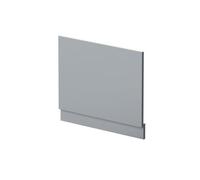 Balterley Bath End Panel 700mm, MDF End Bath Panels with Plinth, Satin Finish Straight Bathroom Panels for Bathtub, Water Resistant Panel Covering for Bathroom Baths and Soaking Tubs (Grey)