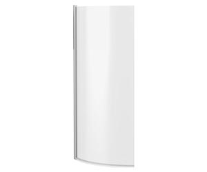 Balterley 715 x 1430mm P-Shaped Bath Shower Screen, Shower Screens for Baths, 6mm Chrome Toughened Safety Bath Door Screen, 180° Pivot Reversible Door Screens for P-Shaped Baths (Chrome)