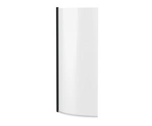 Balterley 715 x 1430mm P-Shaped Bath Shower Screen, Shower Screens for Baths, 6mm Toughened Safety Bath Door Screen, 180° Pivot Reversible Door Screens for P-Shaped Baths (Black)