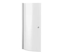 Balterley 715 x 1433mm P-Shaped Bath Shower Screen, Shower Screens for Baths with Knob, 6mm Chrome Toughened Safety Bath Door Screen, 180° Pivot Reversible Door Screens for P-Shaped Baths (Chrome)