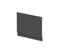 Balterley 750mm Edge/power Straight End Bath Panel & Plinth - Textured Woodgrain Graphite Grey