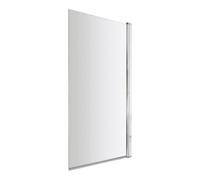 Balterley 790 x 1430mm Bath Shower Screen, Rectangular Shower Screens for Baths, 6mm Chrome Toughened Safety Bath Door Screen, 180° Pivot Reversible Door Screens for Straight Baths (Chrome)