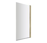Balterley 790 x 1430mm Bath Shower Screen, Rectangular Shower Screens for Baths, 6mm Toughened Safety Bath Door Screen, 180° Pivot Reversible Door Screens for Straight Baths (Brushed Brass)
