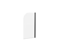 Balterley 790 x 1430mm Bath Shower Screen, Round Corner Shower Screens for Baths, 6mm Toughened Safety Bath Door Screen, 180° Pivot Reversible Door Screens for Straight Baths (Black)