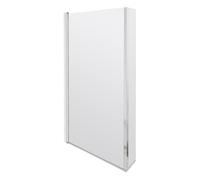 Balterley 795 x 1490mm L-Shaped Bath Shower Screen, Shower Screens for Baths with Fixed Return Panel, 6mm Chrome Toughened Safety Bath Door Screen, 180° Pivot Reversible Door Screens (Chrome)