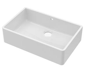 Balterley 795mm Butler White Kitchen Sink, Single Bowl with Overflow Hole, Durable Butler Fireclay Ceramic Kitchen Sink Bowl, Large Ceramic Apron Front Farmhouse Sinks - 795 x 500 x 220mm (White)