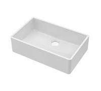 795mm - Fireclay Single Bowl Butler Kitchen Sink - No Overflow & No Tap Hole