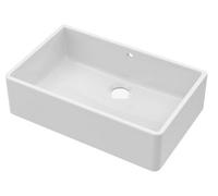 Balterley 795mm Butler White Kitchen Sink, Single Bowl with Overflow Hole, Durable Butler Fireclay Ceramic Kitchen Sink Bowl, Large Ceramic Apron Front Farmhouse Sinks - 795 x 500 x 220mm (White)