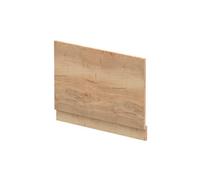 Balterley 800mm Edge/power Straight End Bath Panel & Plinth - Textured Woodgrain Autumn Oak