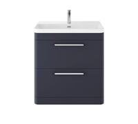 Balterley 800mm Floor Standing 2 Drawer Vanity Unit With Ceramic Basin - Indigo Blue