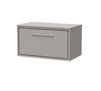 Balterley 800mm Framed Design Wall Hung Single Drawer Vanity With Worktop - Pebble Grey