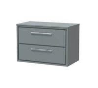 Balterley 800mm Wall Hung 2-Drawer Vanity with Worktop - Coastal Grey Balterley Grey